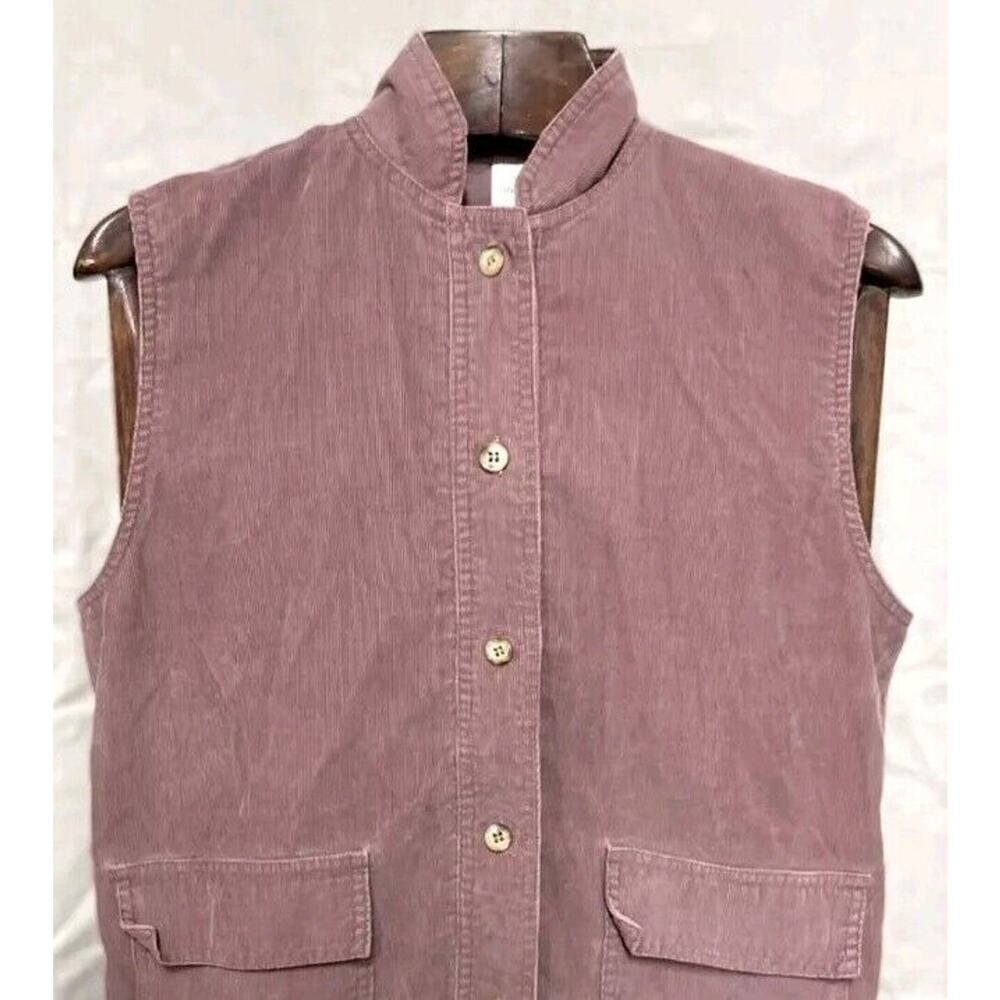 Vintage Jantzen Vest 80s Mauve Corduroy Button Up